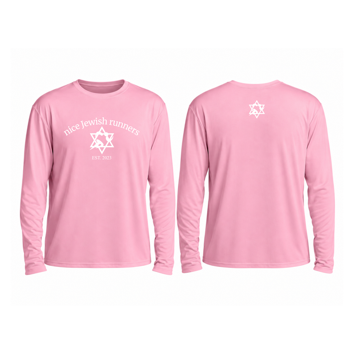 Pink NJR Long Sleeve X Sharsheret - Unisex (Pre Orders - Shipping from October 23rd)