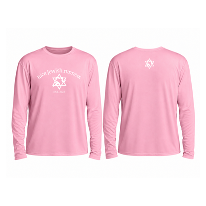 Pink NJR Long Sleeve X Sharsheret - Unisex (Pre Orders - Shipping from October 23rd)
