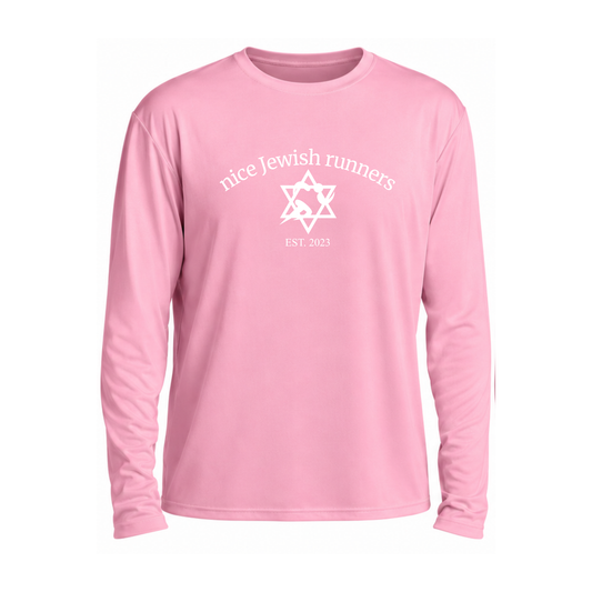Pink NJR Long Sleeve X Sharsheret - Unisex (Pre Orders - Shipping from October 23rd)